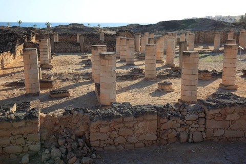 Settlement remains of the city and incense port of Al-Baleed, Unesco World Heritage Site, Salalah,