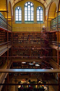 AMSTERDAM, NETHERLANDS, May 8, 2017: The Cuypers Library Research Library in Rijksmuseum is one of