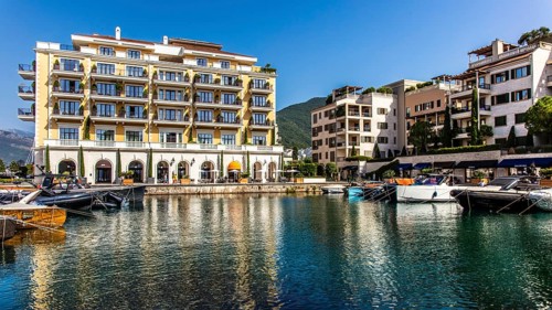 Luxury yacht marina, Porto Montenegro, Bay of Kotor, Montenegro, Tivat, Montenegro, Europe