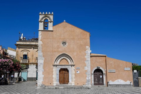 Church of Sant'Agostino in Piazza IX Aprile, Taormina, Province of Messina, Sicily, Italy, Europe