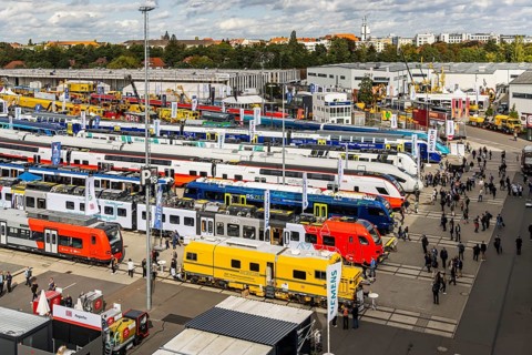InnoTrans 2024. international trade fair for railway and transport technology. Open-air site with