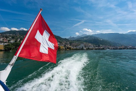 Swiss flag, flag, national flag, wind, red, white, Alps, account, money, bank, system, waving,