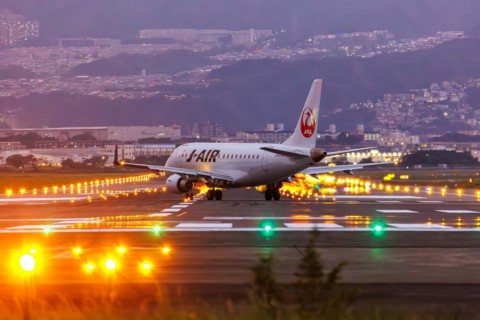 J-Air Embraer 170 aircraft at Itami Airport (ITM) in Osaka, Japan, Asia