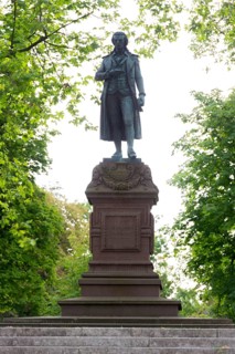 Friedrich Schiller Monument, Marbach am Neckar, Baden-Württemberg, Germany, Europe