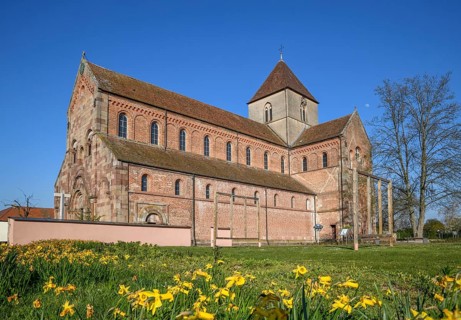 Romanesque Minster Schwarzach, Rheinmünster, Baden-Württemberg, Germany, Europe