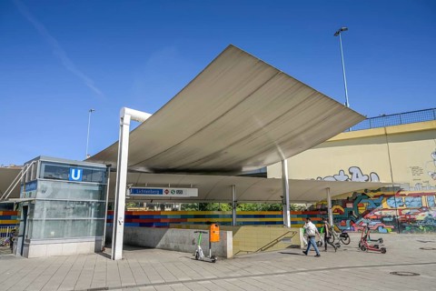 Lichtenberg underground station, Weitlingstraße, Lichtenberg, Berlin, Germany, Europe
