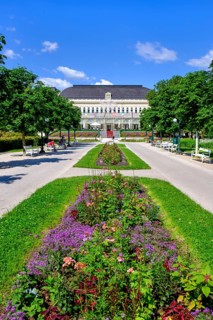 Congress and Theatre House in the spa garden, Bad Ischl, Salzkammergut, Upper Austria, Austria,