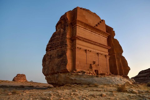 Qasr Al-Farid, 2000-year-old tomb of the Nabataeans, Hegra or Madain Salih, AlUla region, Medina
