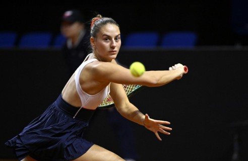 Marta Kostyuk (UKR) Action, Tennis, Porsche Cup 2024, Porsche Arena, Stuttgart, Baden-Württemberg,