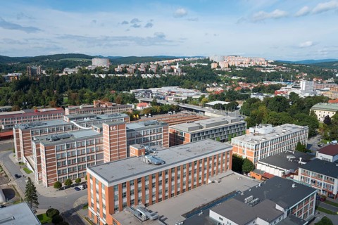 View of an urban landscape with multi-storey buildings and streets, view from Batuv mrakodrap,