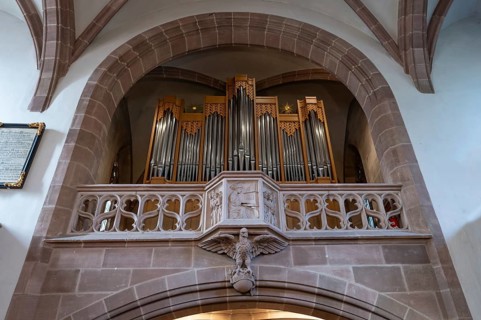 Organ loft of St Nicholas and St Ulrich Church, Kirchenberg 15, Nuremberg-Mögeldorf, Middle