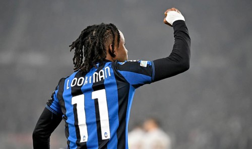 Goal celebration Ademola Lookman Atalanta BC Bergamo (11) Champions League, MHPArena, MHP Arena