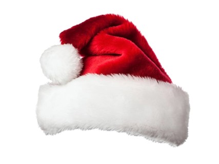 Santa Claus hat isolated on white background