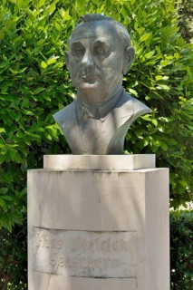 Bust of Hans-Dietrich Genscher, German Foreign Minister from 1974-1992, Selca, Brac Island,