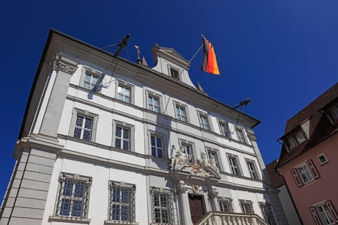 The Town Hall, Iphofen, Kitzingen County, Lower Franconia, Bavaria, Germany, Europe