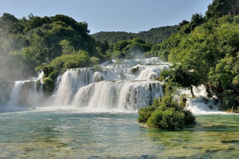 Skradinski buk waterfalls, Krka National Park, Šibenik-Knin County, Dalmatia, Croatia, Europe