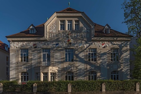 House of the Germania fraternity, built in 1888, Erlangen, Middle Franconia, Bavaria, Germany,