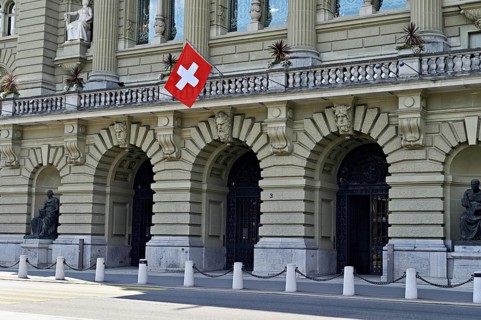 Entrance portal to the parliament building, Federal Palace, capital Bern, Canton Bern, Switzerland,