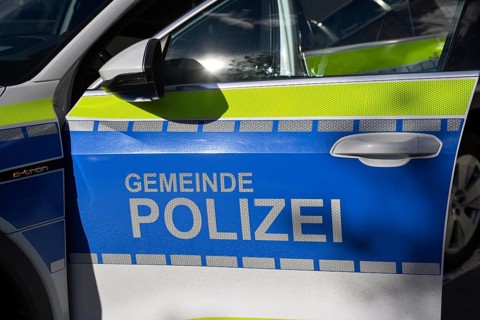 Police car St. Moritz Municipal Police, Switzerland, Europe
