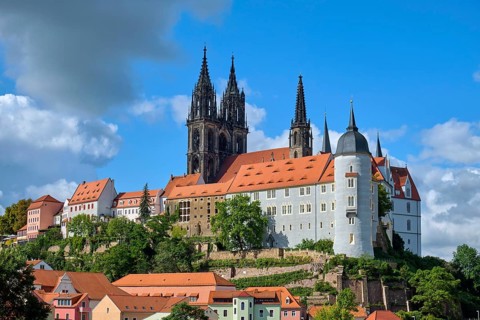 Albrechtsburg Castle and Meissen Cathedral, Meissen, Saxony, Germany, Europe