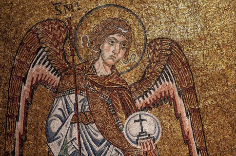 Ceiling mosaic over the left altar of the Cathedral of San Giusto, Trieste, Friuli Venezia Giulia
