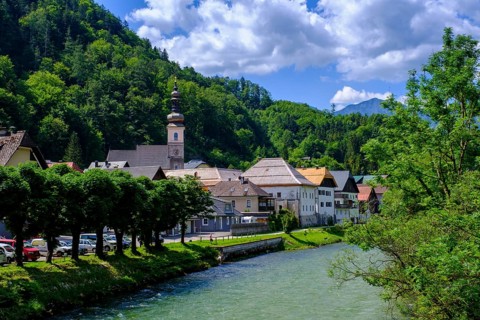 Lauffen an der Traun, near Bad Ischl, Salzkammergut, Upper Austria, Austria, Europe