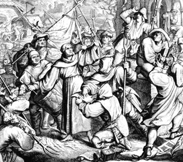 Martin Luther preaches in Seeburg against the Peasants' War, religion, Christianity, politics,