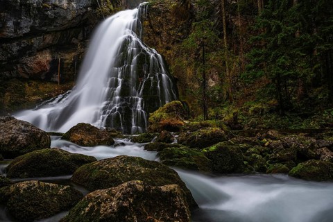 Golling Waterfall, Golling, Tennengau, Salzburg, Austria, Europe