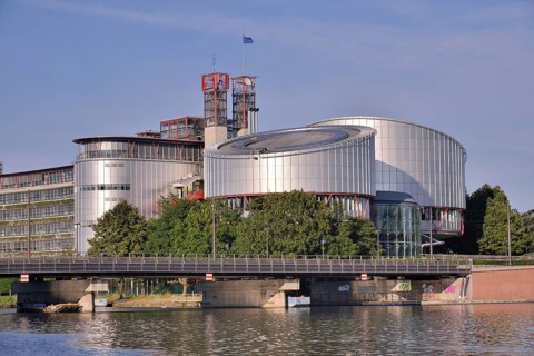 Buildings of the European Court of Human Rights, Strasbourg, Département Bas-Rhin, Alsace, France,