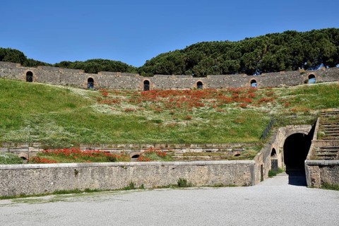 Amphitheatre, ancient city of Pompeii, Campania, Italy, Europe
