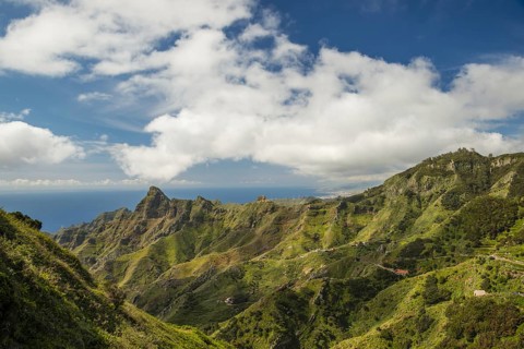 Panorama from Mirador Pico del Inglés, Las, macizo de anaga (Montanas de Anaga), Tenerife, Canary