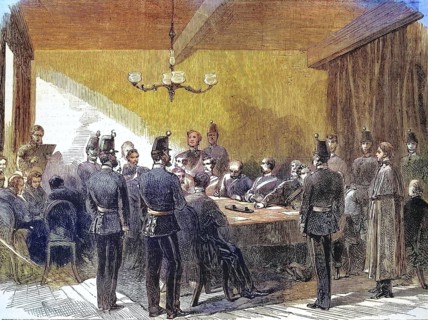 Interrogation of the prisoner Fenian, a member of the Irish Republican Brotherhood, at the Dublin