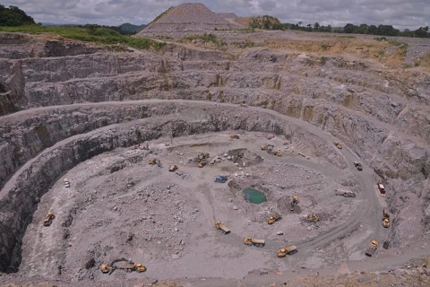"Koidu 1" diamond mine, part of diamond company Koidu Ltd., Koidu Kimberlite Project, Koidu,