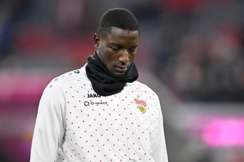 Serhou Guirassy VfB Stuttgart (09) pensive, Allianz Arena, Munich, Bavaria, Germany, Europe
