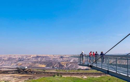 Viewing platform, Skywalk Jackerath, open-cast mine, lignite, Garzweiler, Jüchen, North