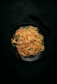Spaghetti carbonara, in creamy garlic sauce, pasta in white sauce, homemade, no people