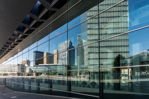 High-rise buildings, Place de l'Europe, Plateau de Kirchberg, Luxembourg, Luxembourg City,