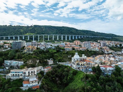 Pizzo from a drone, Calabria, Italy, Europe