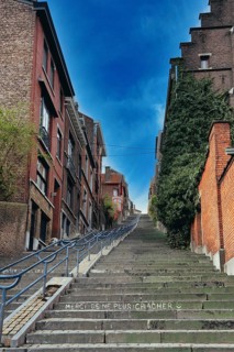 Montagne de Bueren, staircase with 260 metres length and 67 metres difference in height, from old