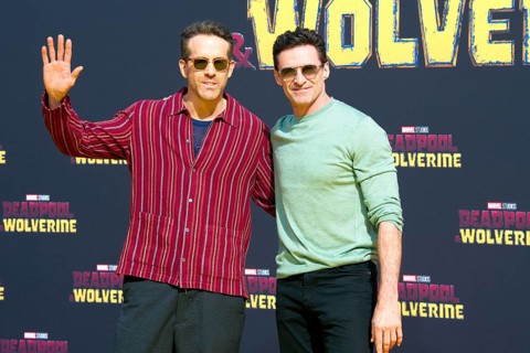 The actors Ryan Reynolds, Hugh Jackman, DEADPOOL & WOLVERINE (cinema release: 24.07.2024),