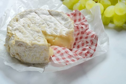 French Camembert, sliced cheese