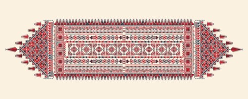 Tatreez, decorative Palestinian embroidery symbol