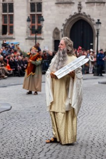 BRUGES, BELGIUM, MAY 17: Annual Procession of the Holy Blood on Ascension Day. Locals perform