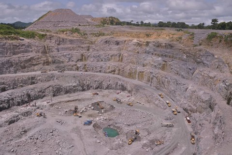 "Koidu 1" diamond mine, part of diamond company Koidu Ltd., Koidu Kimberlite Project, Koidu,
