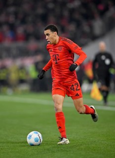 Jamal Musiala FC Bayern Munich FCB (42) Action on the ball DFB Cup round of 16, Allianz Arena,
