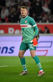Goalkeeper Alexander Nübel VfB Stuttgart (33) MHPArena, MHP Arena Stuttgart, Baden-Württemberg,