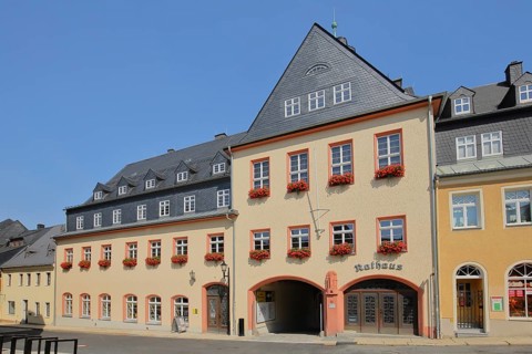 Town Hall, Wolkenstein, Ore Mountains, Saxony, Germany, Europe