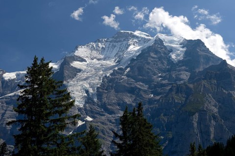 Mount Jungfrau (4158 m), part of the Eiger-Mönch-Jungfrau triumvirate, Bernese Oberland, Canton