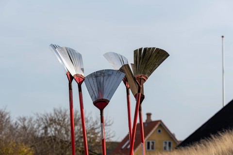 Fire pats, fire pats, simple fire-fighting equipment, Mandø Island, Jutland, Denmark, Europe