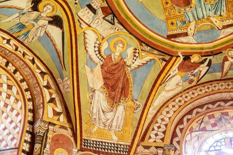 Medieval wall paintings, church of Saint Michael and All Angels, Copford, Essex, England, UK